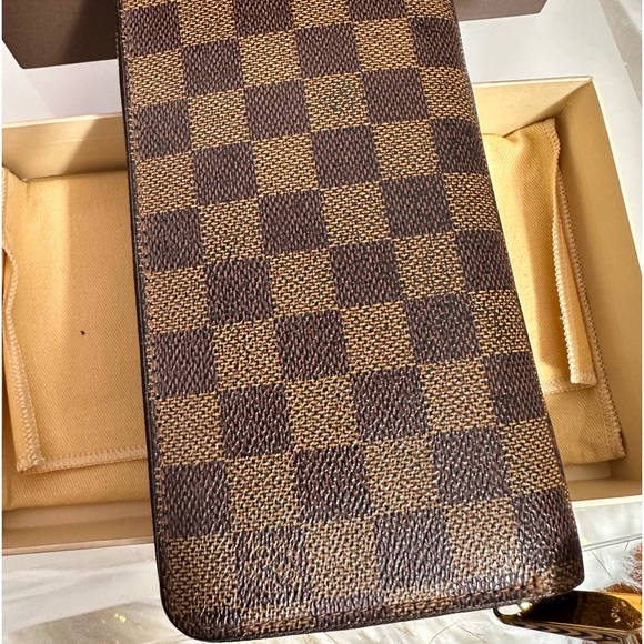 Louis Vuitton Zippy zip long Damier Ebene Brown Interior Wallet Box and duster - Picture 6 of 16